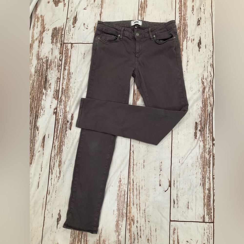 PAIGE SKYLINE SKINNY‎ DARK GREY JEANS